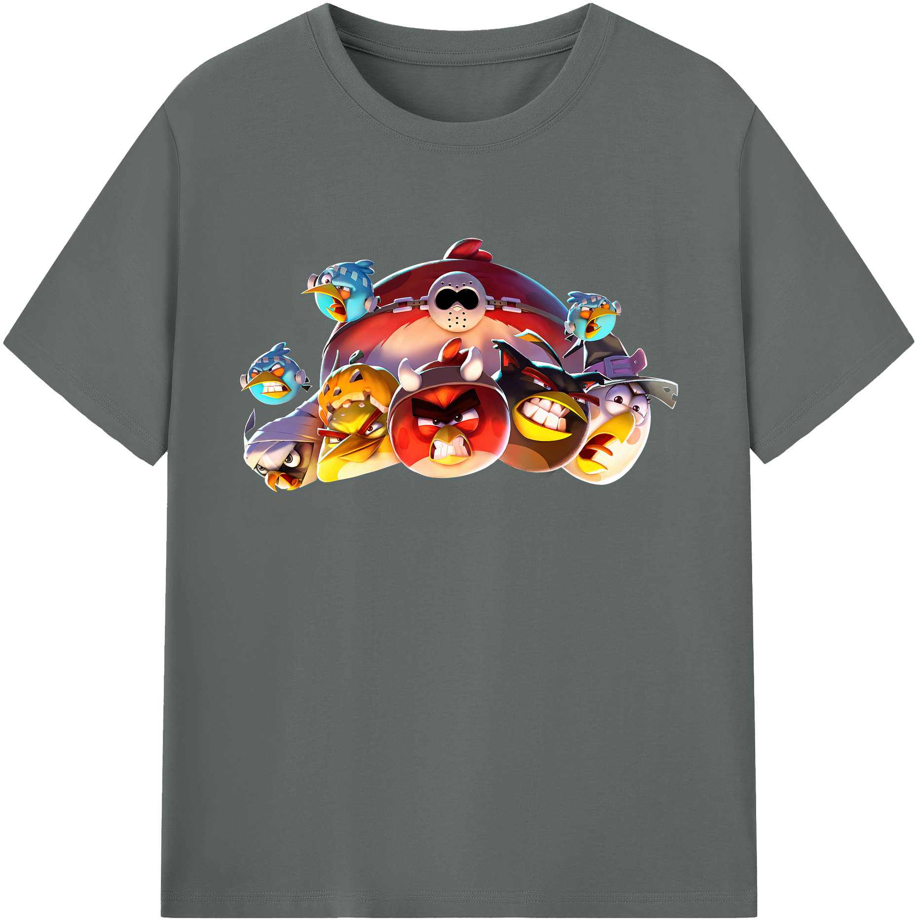 （画像用） Angry Birds アングリーバード 綿100％ メンズ半袖Tシャツ｜肌触りやわらか＆通気性